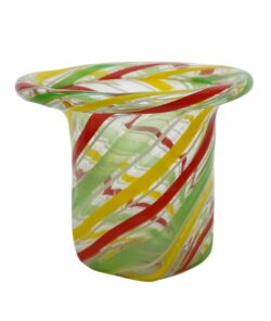 Vaso rosso giallo e verde